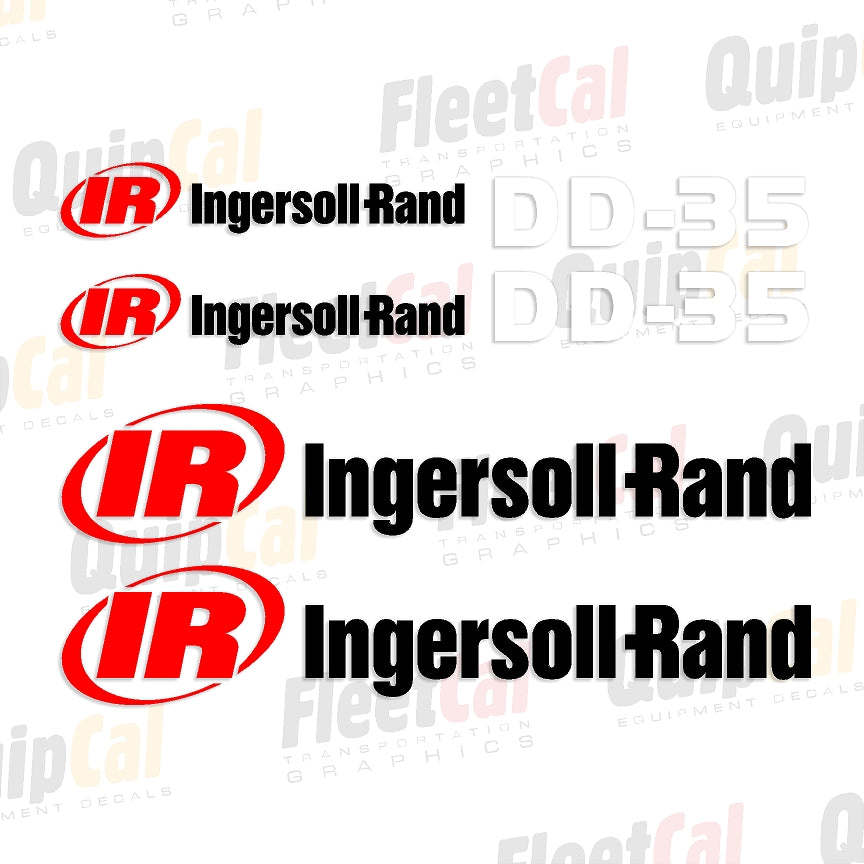 Ingersoll Rand DD-35 Early 2000s Marking Decal Set