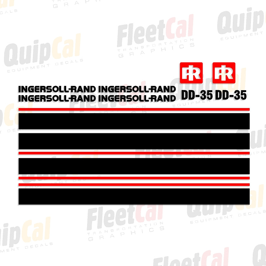 Ingersoll Rand DD-35 Late 1990s Marking Decal Set