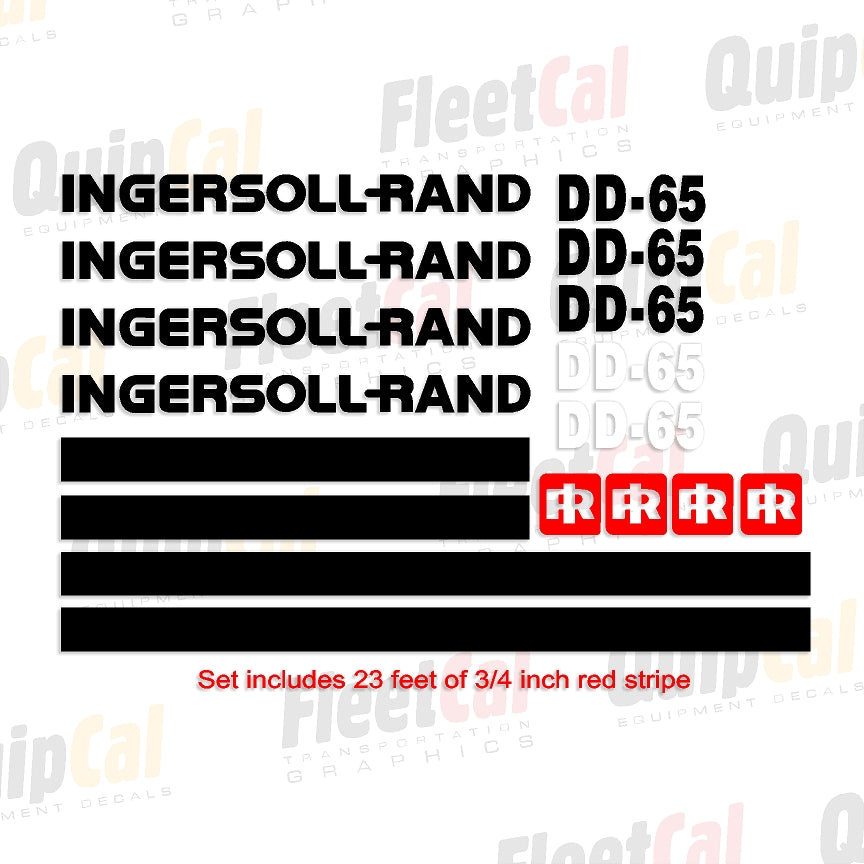 Ingersoll Rand DD-65 Early 1990s Marking Decal Set