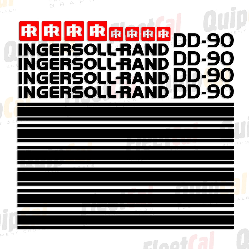 Ingersoll Rand DD-90 Mid 1980s Marking Decal Set