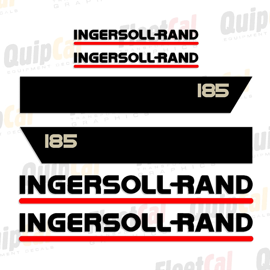 Ingersoll Rand P185 Late 1990s Marking Decal Set