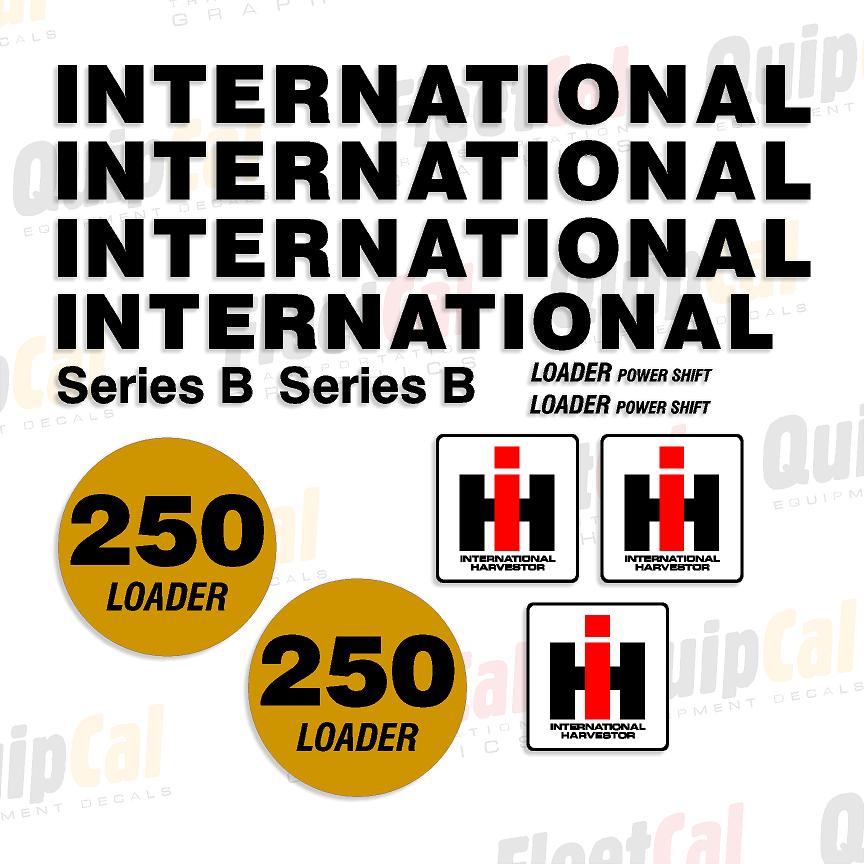 International 250 Series B Marking Decal Set