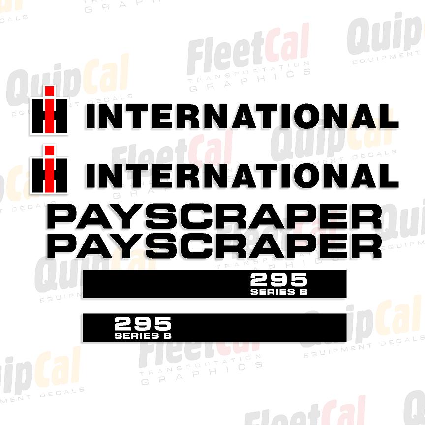 International 295 Series B Payscraper Marking Decal Set