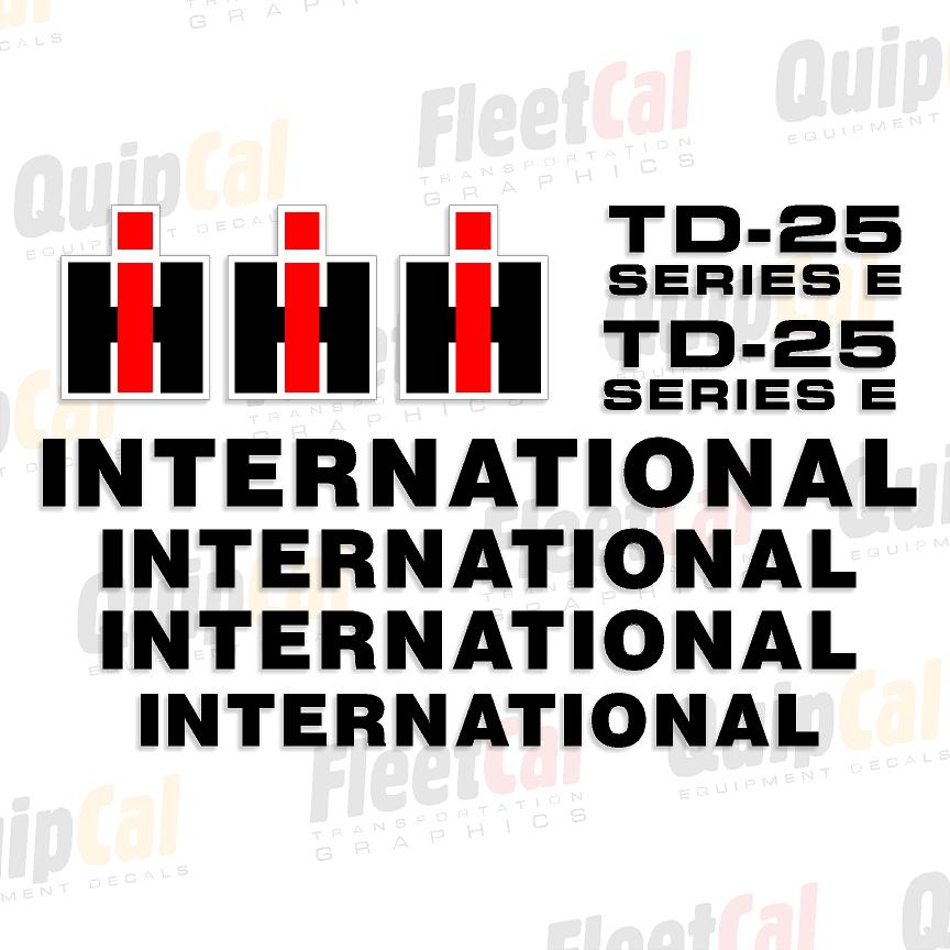 International TD-25 Series E Marking Decal Set