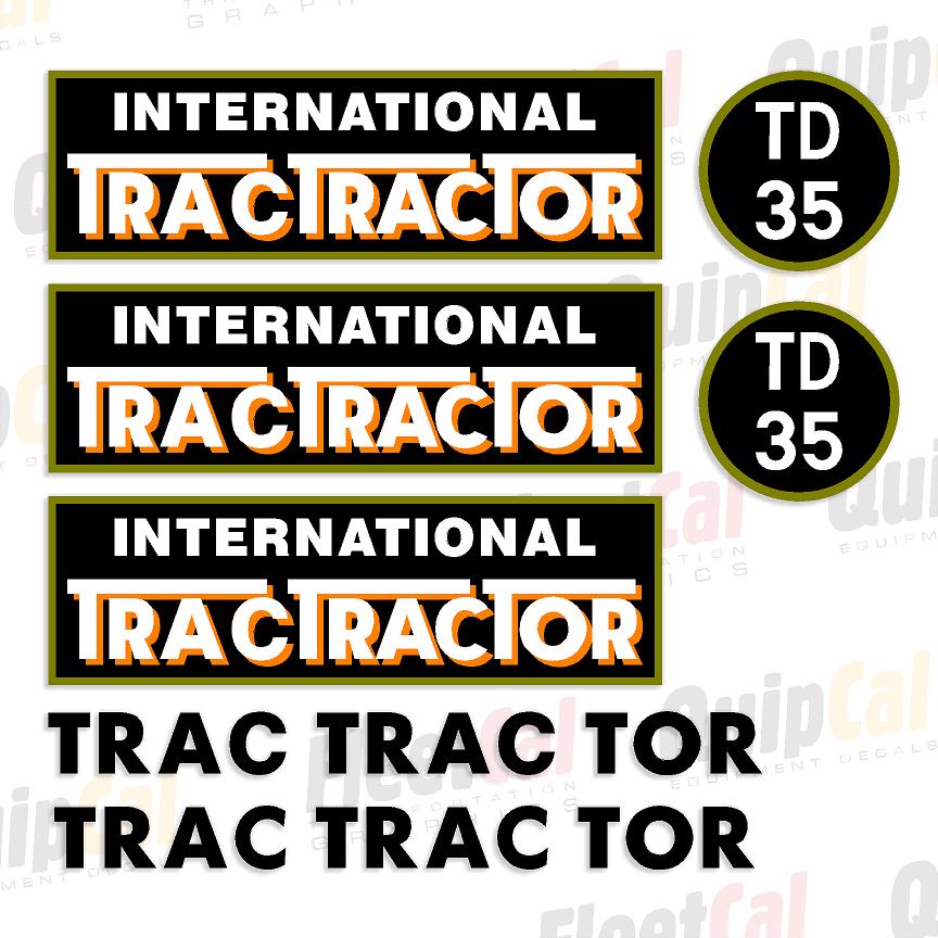 International TD-35 Trac Tractor Marking Decal Set