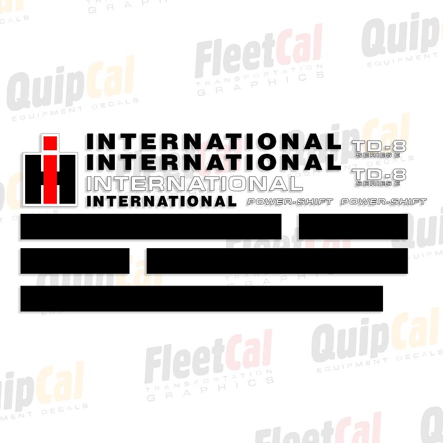 International TD-8 Series E Marking Decal Set