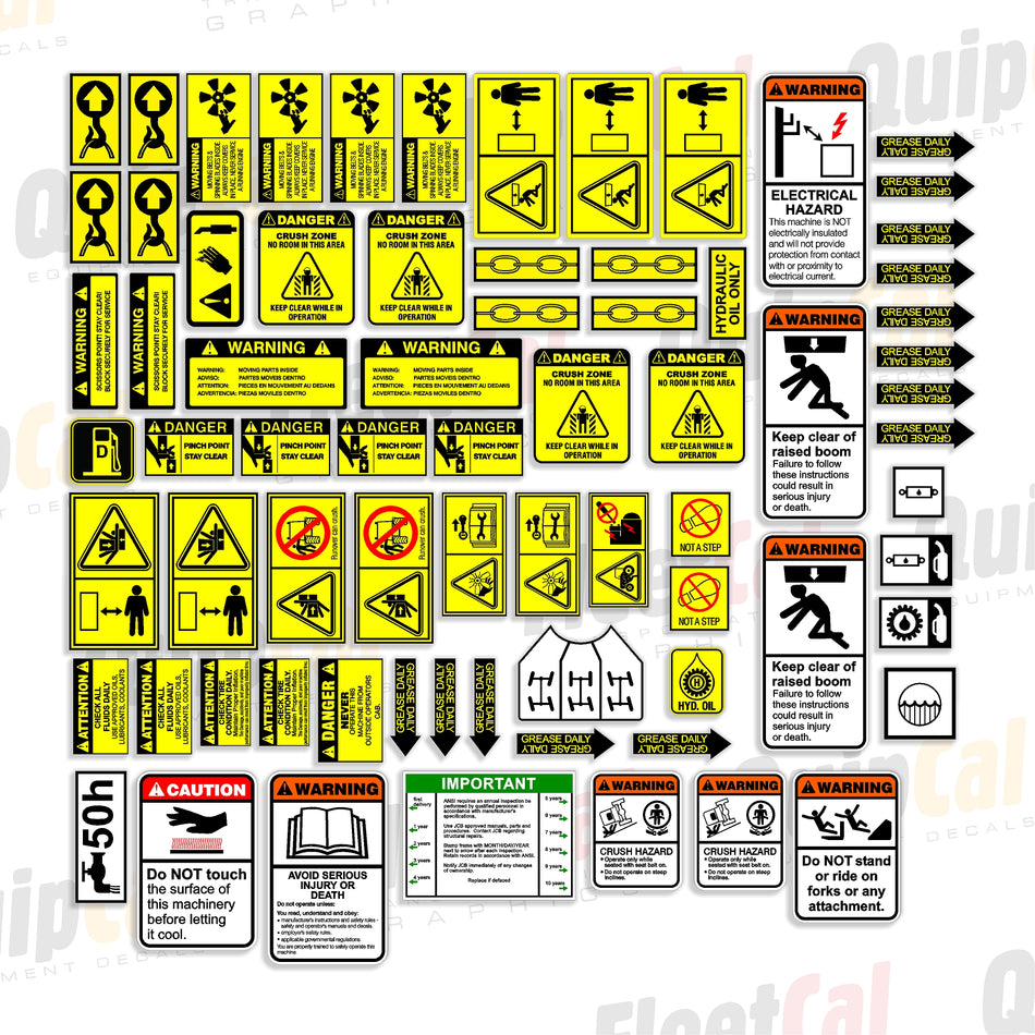 Decals for JCB Telehandlers