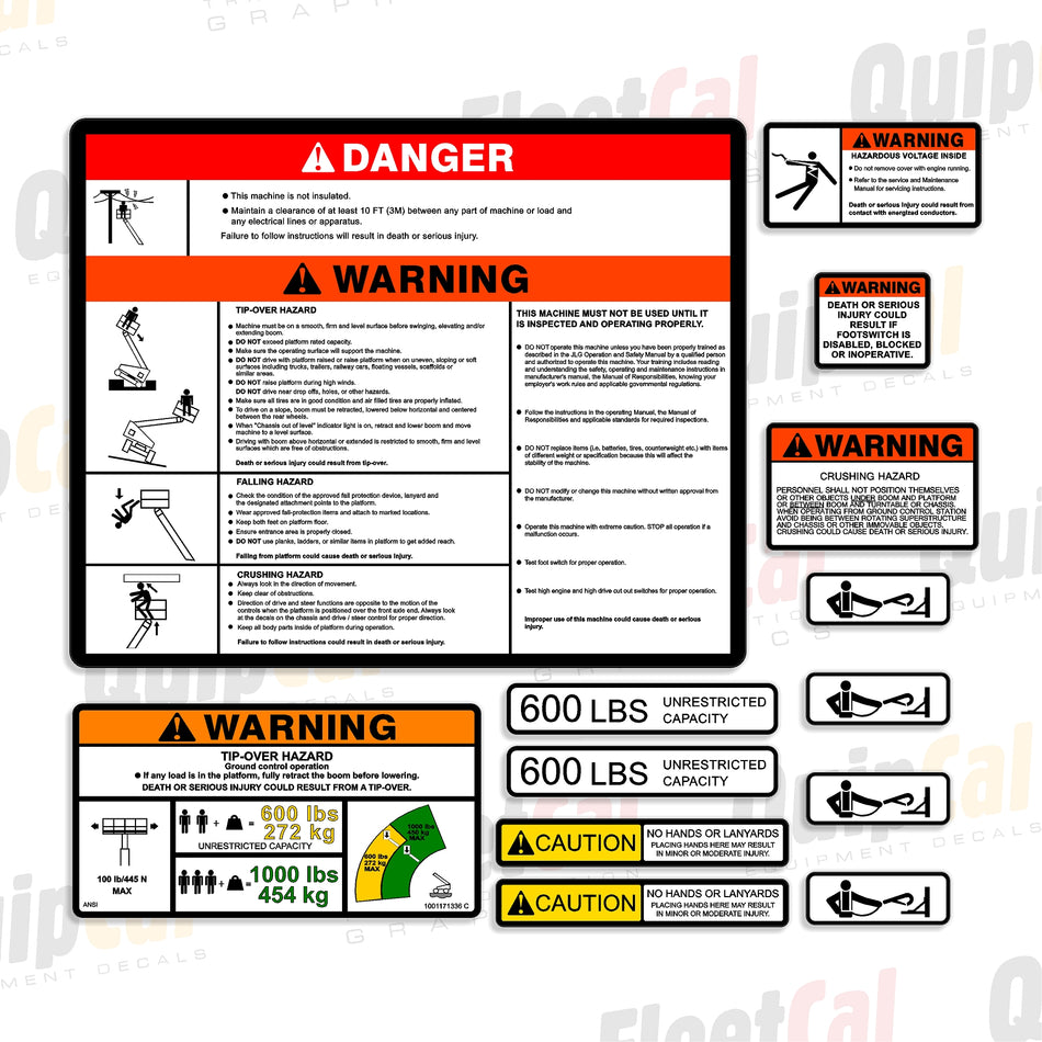 JLG Telescopic Lift Decal Set