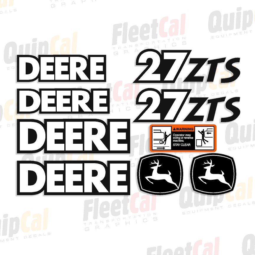 Decal Set for John Deere Mini Excavator 27  ZTS