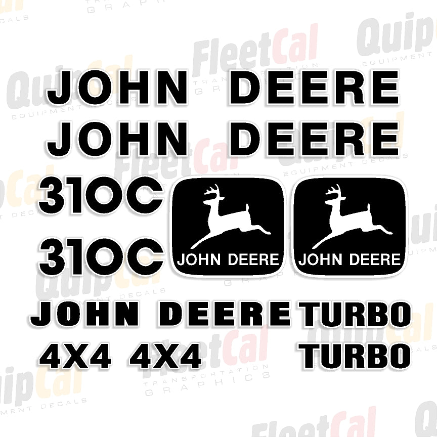 Decal Set for John Deere Backhoe 310C