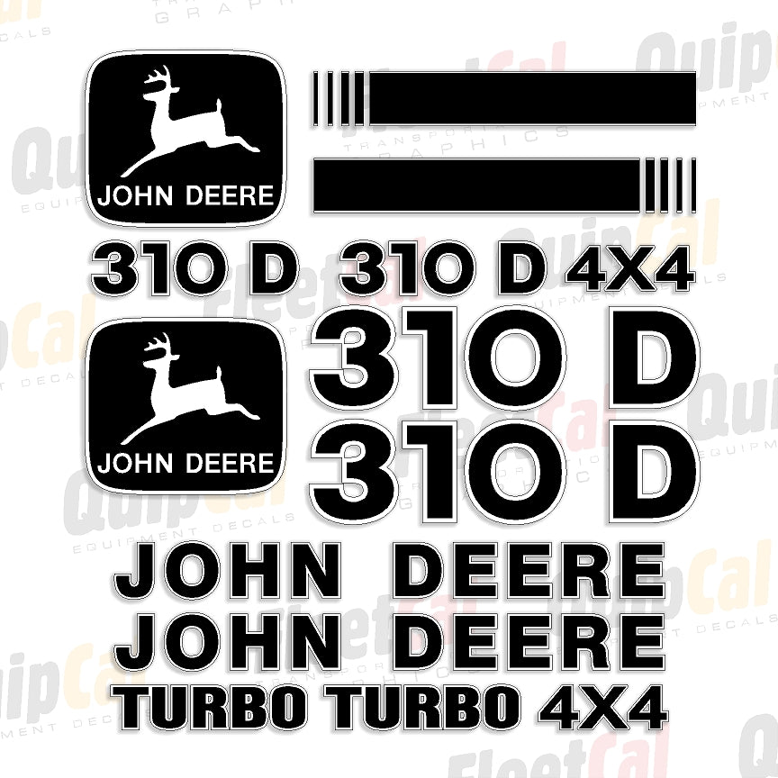 Decals for John Deere Backhoe 310D