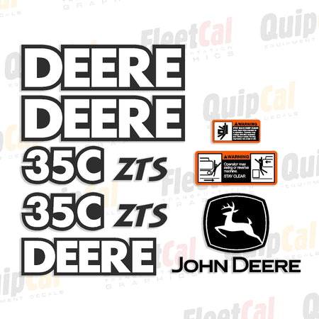 Decal Set for John Deere Mini Excavator 35C ZTS