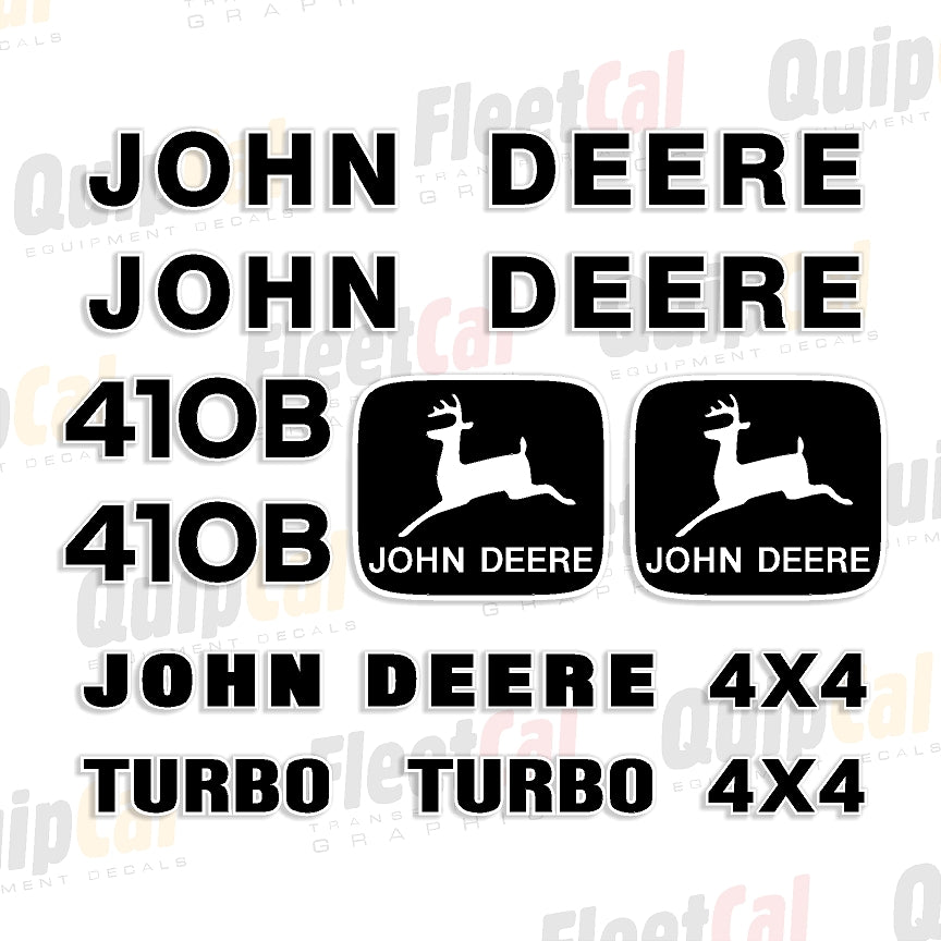 Decals for John Deere Backhoe 410B