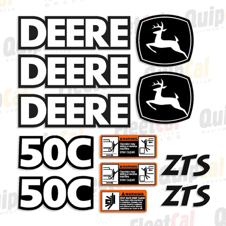 Decal Set for John Deere Mini Excavator 50C ZTS