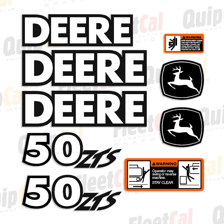 Decal Set for John Deere Mini Excavator  50 ZTS