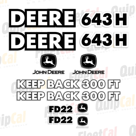 John Deere Feller Buncher Decal Set