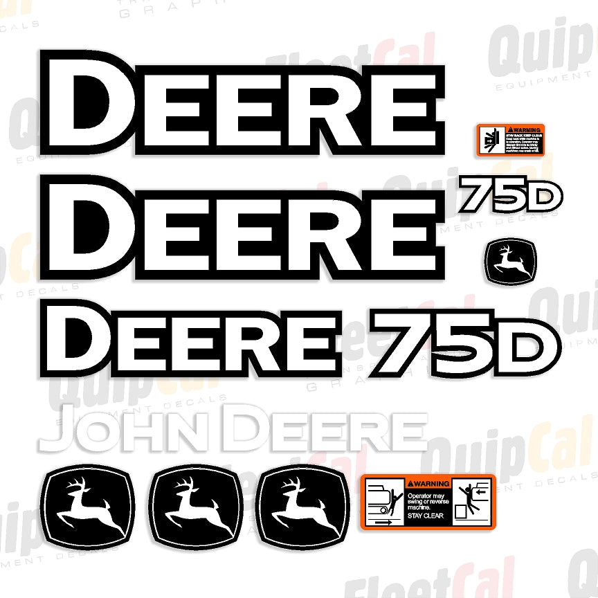 Decal Set for John Deere Excavator 75D