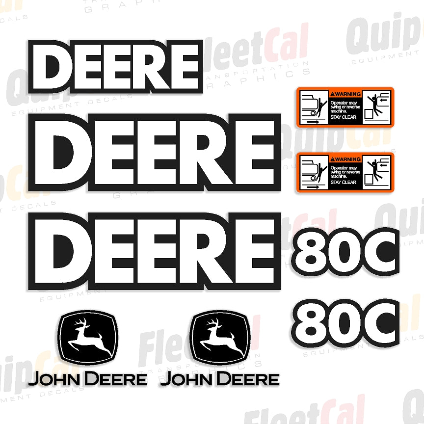 Decal Set for John Deere Excavator 80C