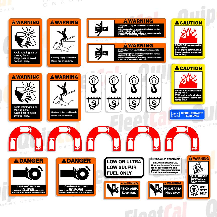 John Deere Skidder Safety Decal Set