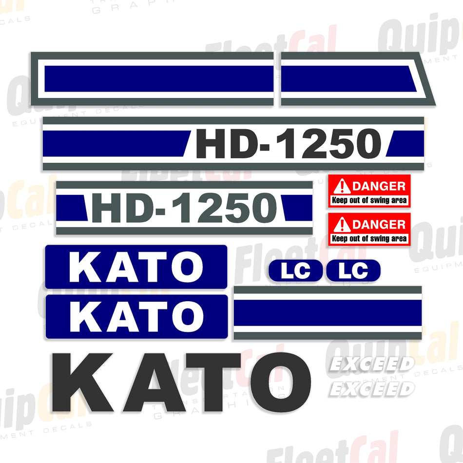 Kato Excavator Decal Set