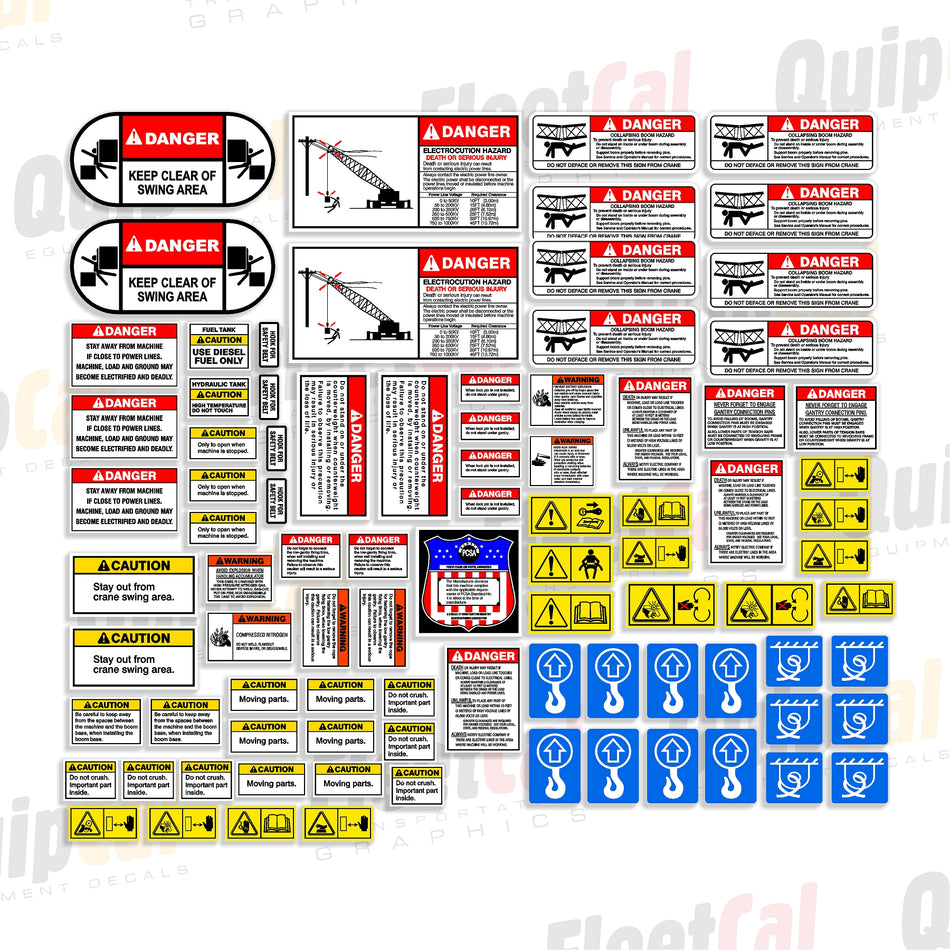 Kobelco Crane Decal Set