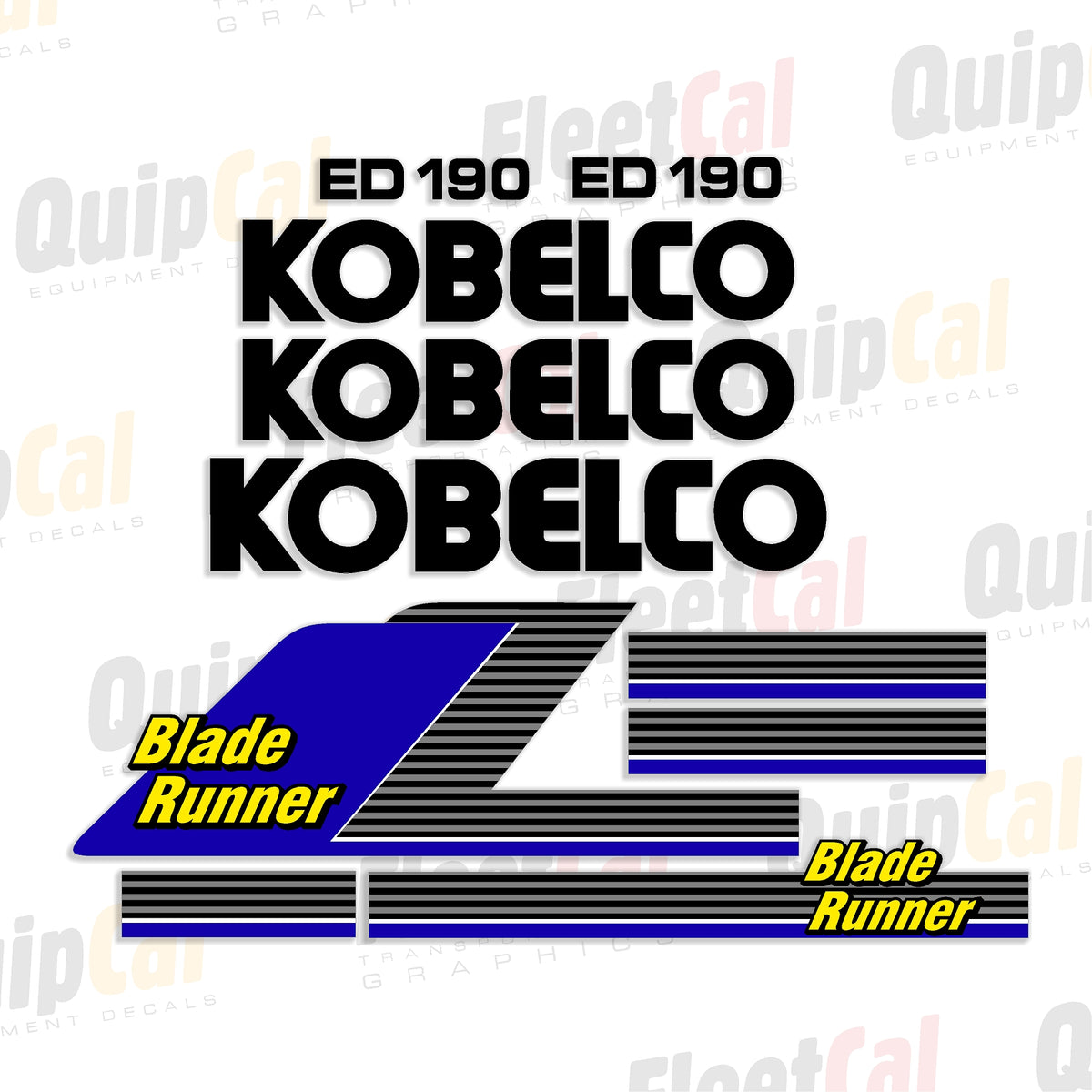 Kobelco ED190 Blade Runner Marking Decal Set – Truck and Equipment Decals