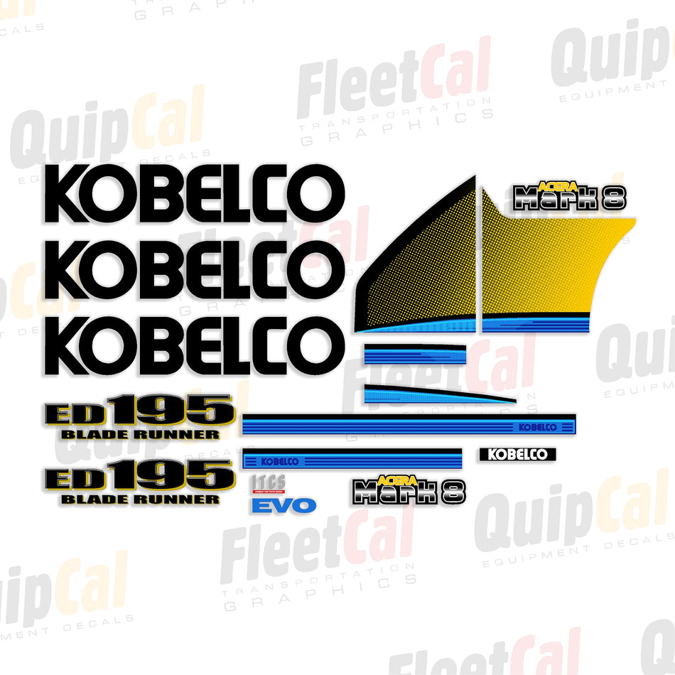 Kobelco Excavator Decal Set