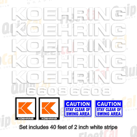 Koehring Excavator Decals