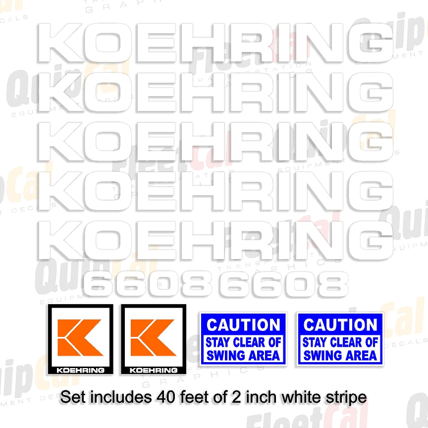 Koehring Excavator Decals