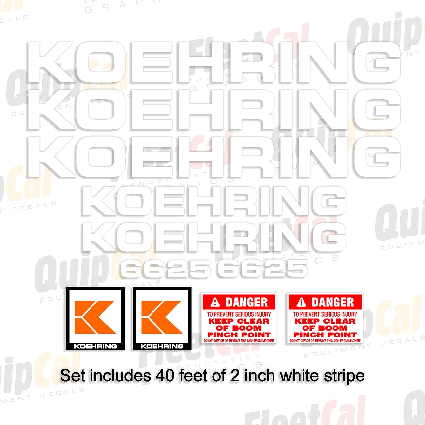 Koehring Excavator Decals