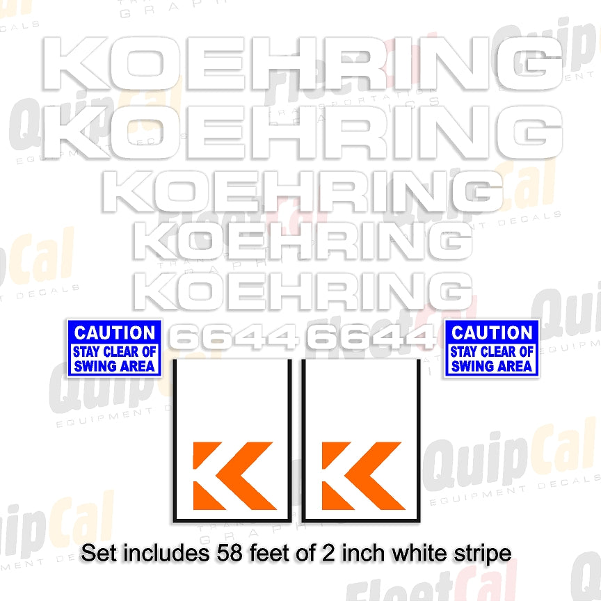 Koehring Excavator Decals