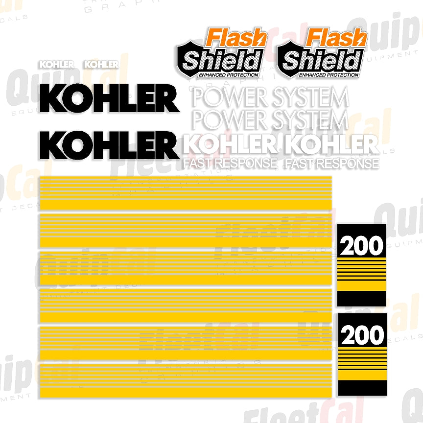 Kohler Generator Decals