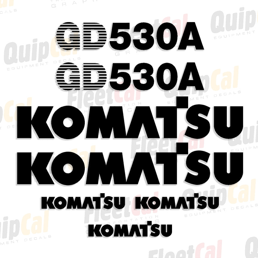 Komatsu Grader Decals