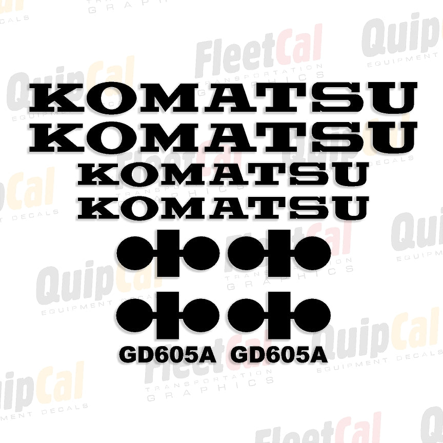 Komatsu Grader Decals