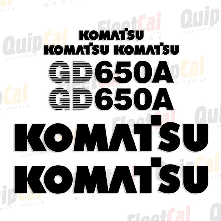 Komatsu Grader Decals