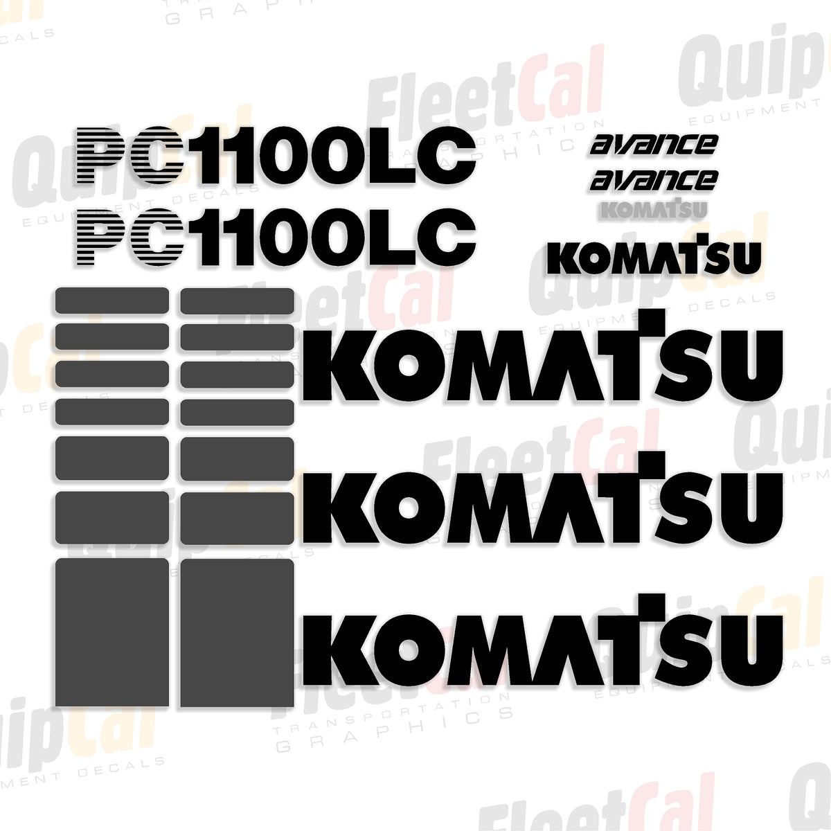 Komatsu Excavator Decals