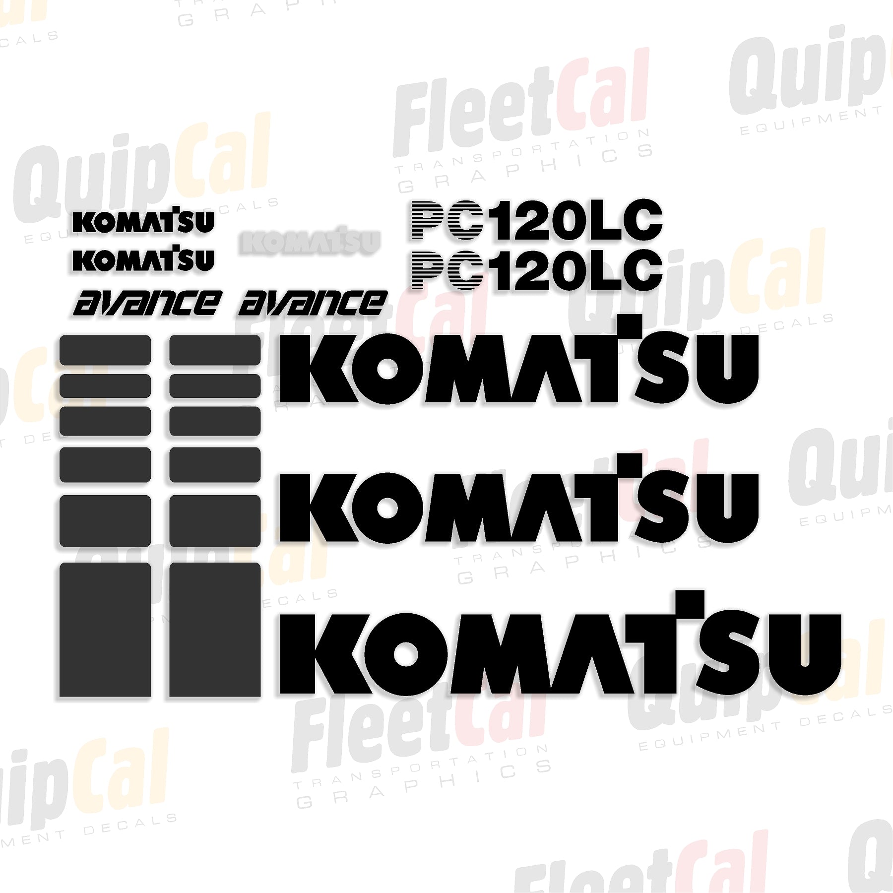 Komatsu Excavator Decals