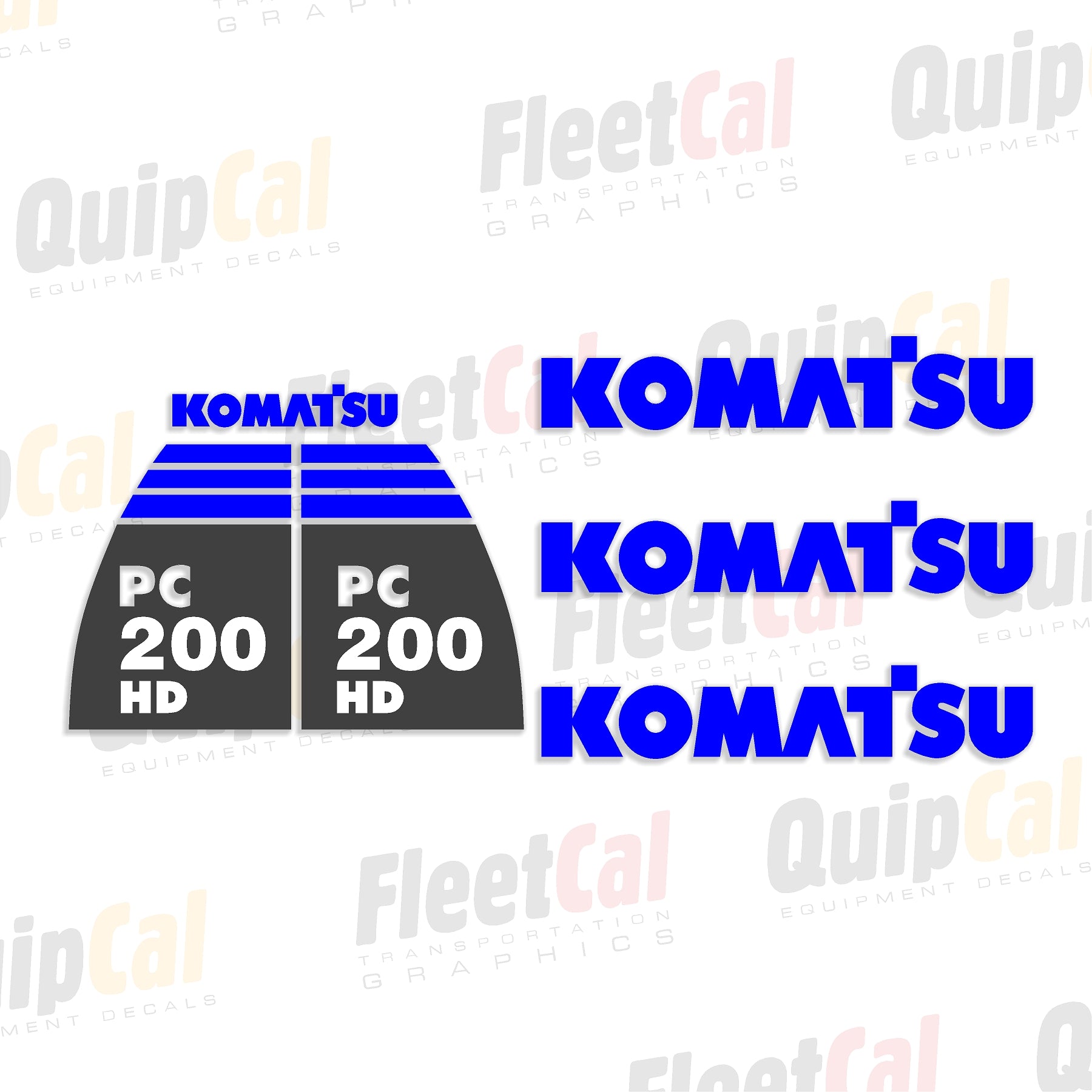 Komatsu Excavator Decals