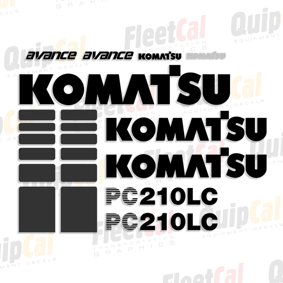 Komatsu Excavator Decals