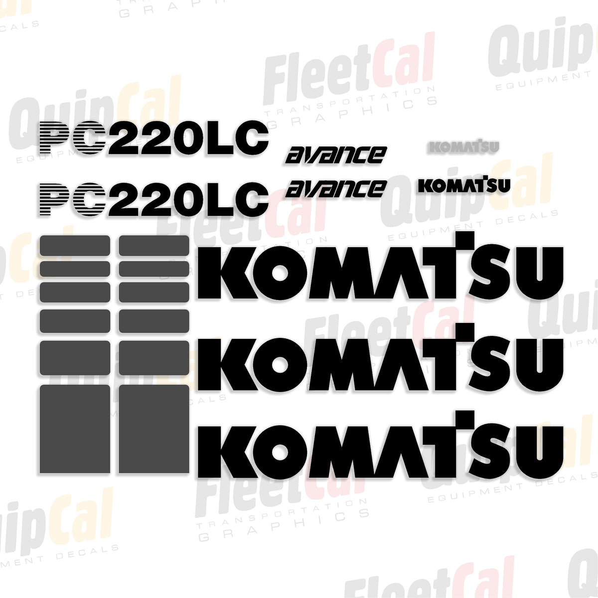 Komatsu Excavator Decals