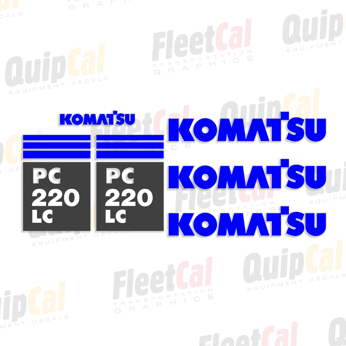 Komatsu Excavator Decals