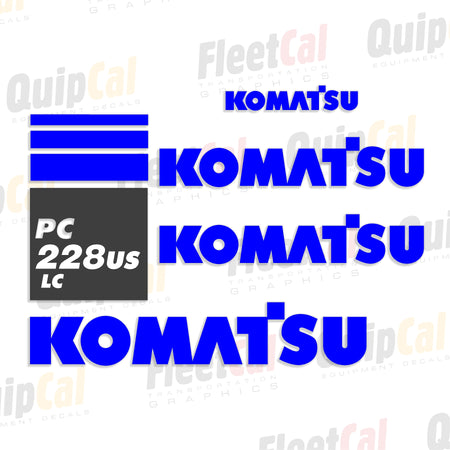 Komatsu Excavator Decals