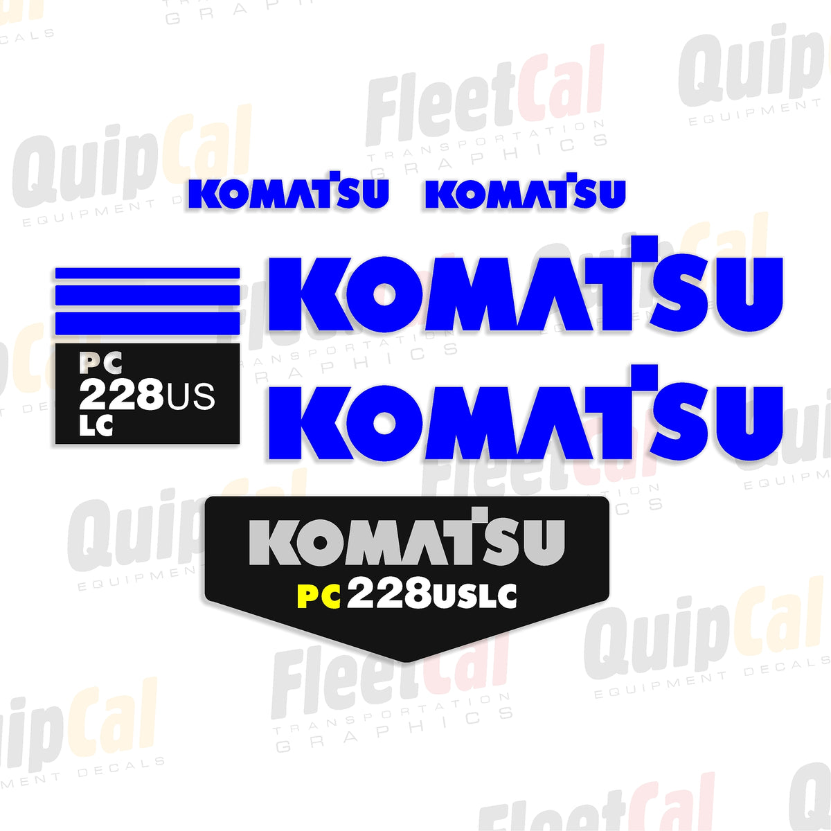 Komatsu Excavator Decals