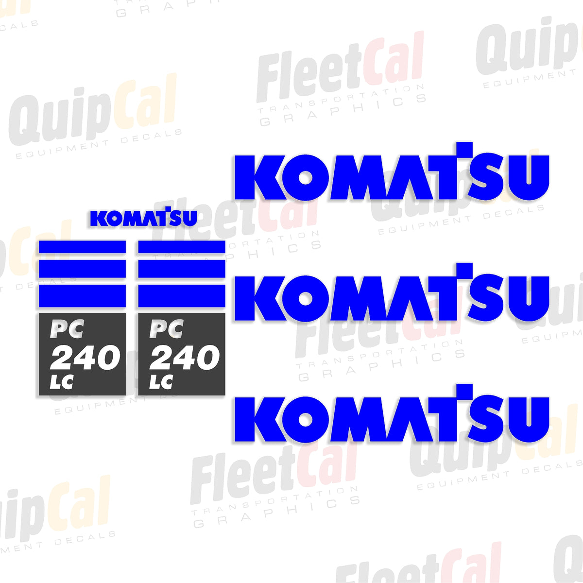 Komatsu Excavator Decals