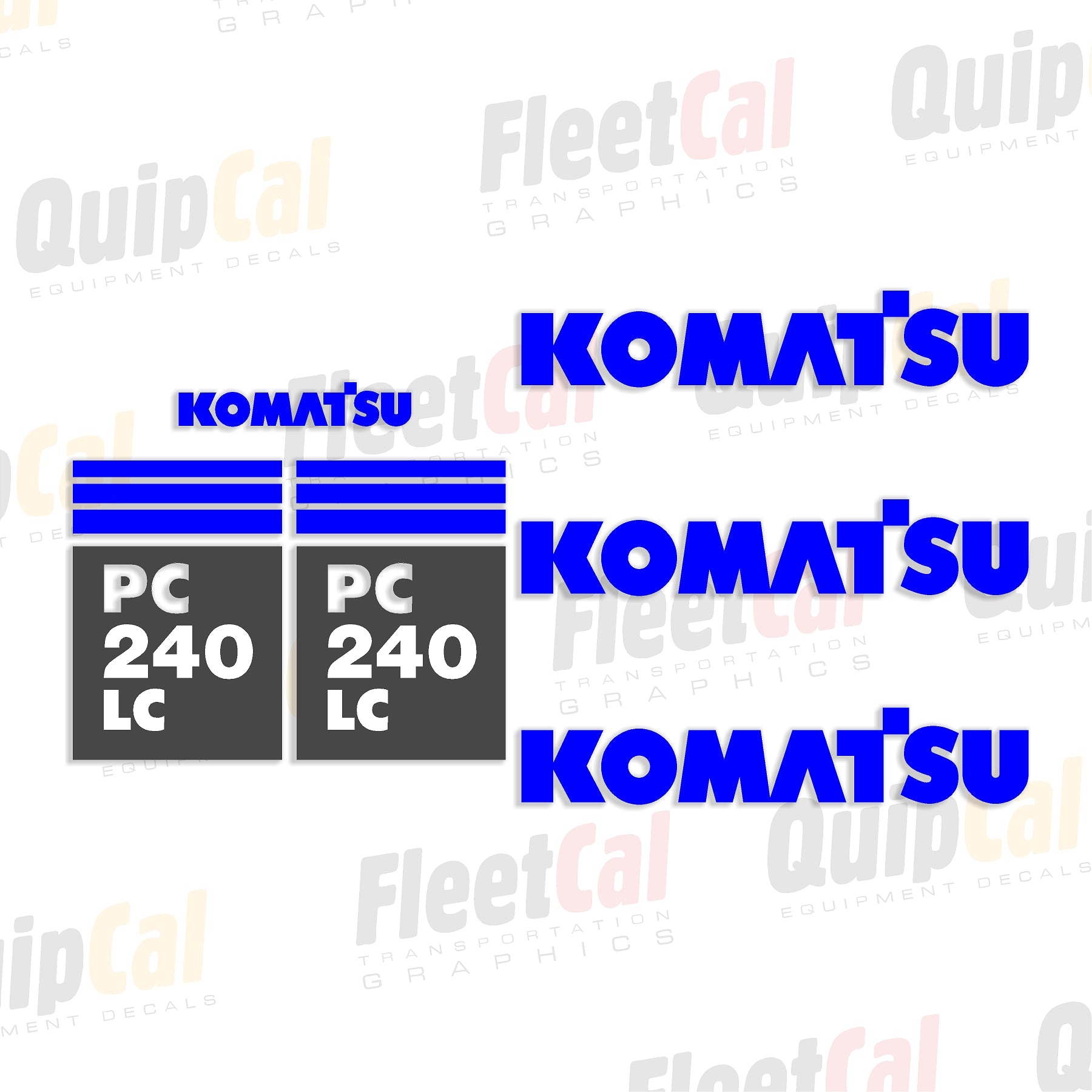 Komatsu Excavator Decals