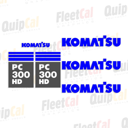 Komatsu Excavator Decals