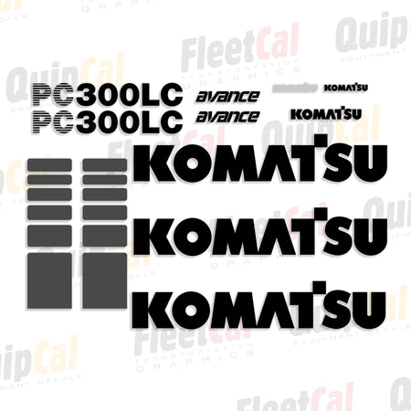 Komatsu Excavator Decals