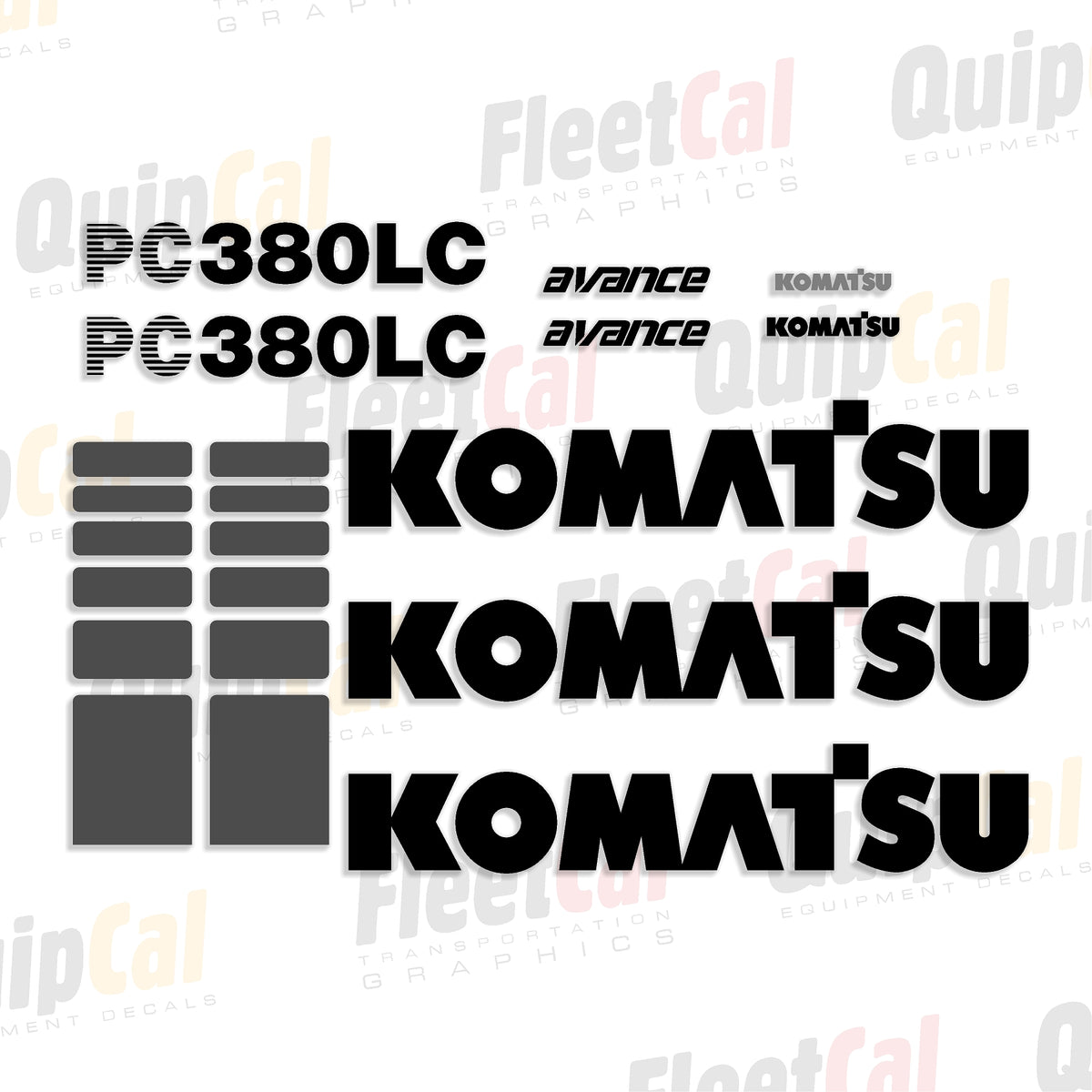 Komatsu Excavator Decals