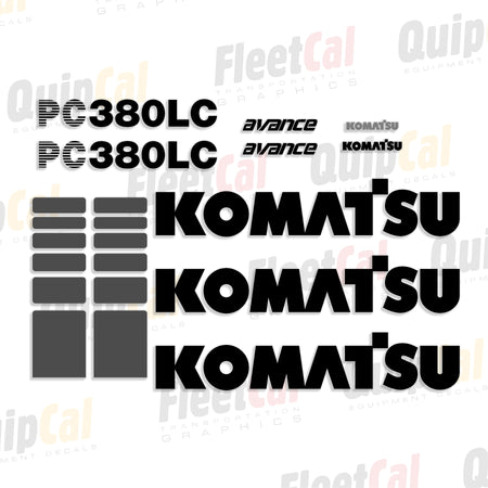 Komatsu Excavator Decals