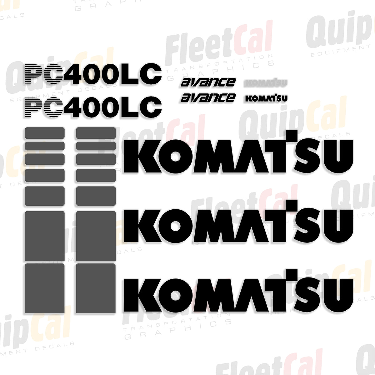 Komatsu Excavator Decals